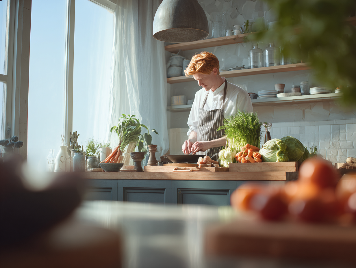 Свіже різноманітне здорове харчування з овочами та фруктами