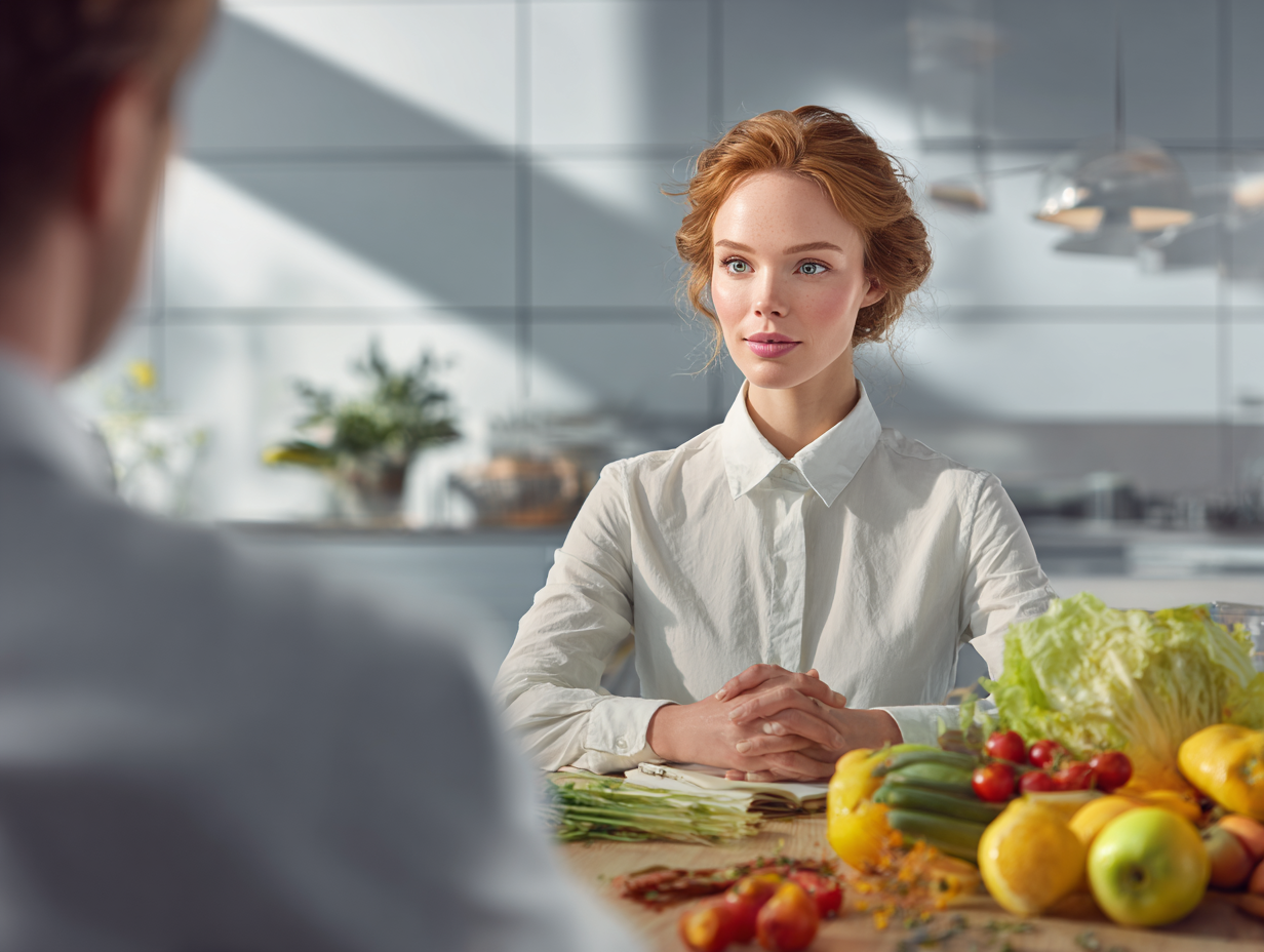 Приготування здорової їжі на кухні з свіжими інгредієнтами